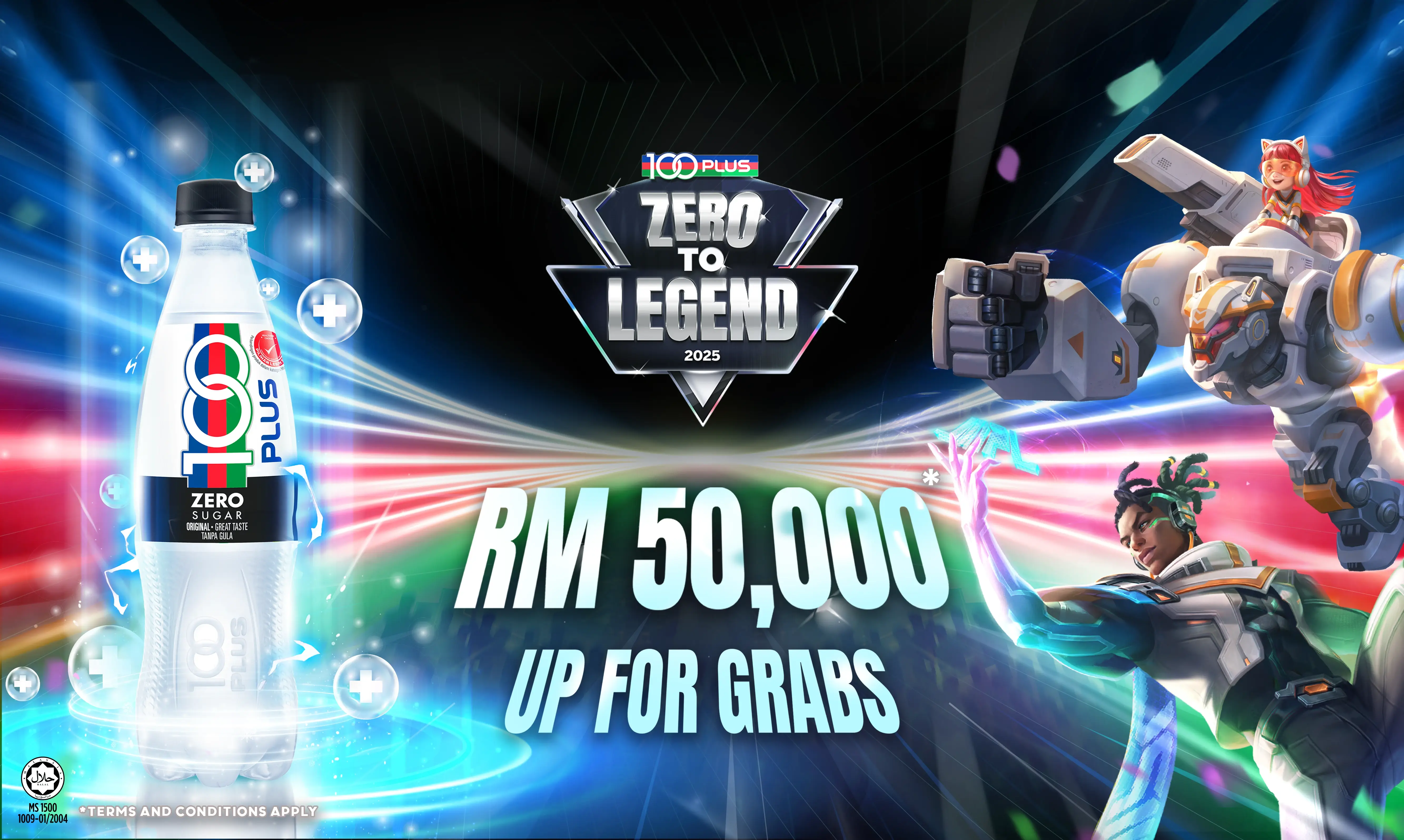 MLBB x 100PLUS Zero to Legend tournament campaign artwork