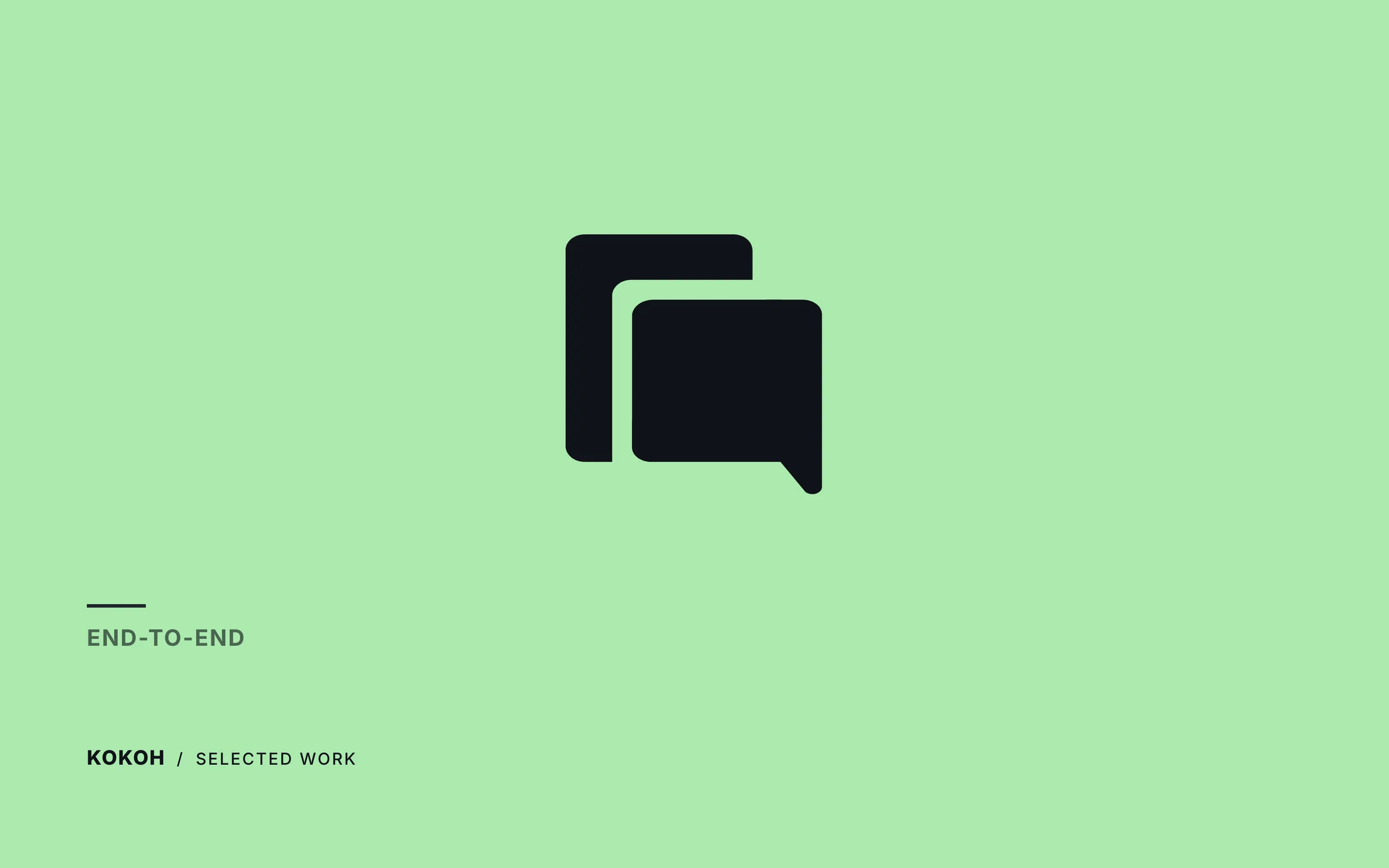 The ClientMerge logo on its mint brand colour, with the KOKOH label